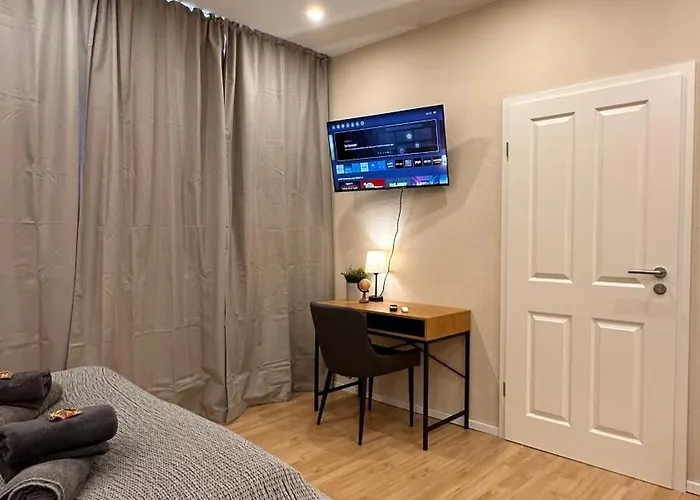 Apartmán Bellahomes, Aircondition, Private Parking, Netflix, Airport 30 Minuten *